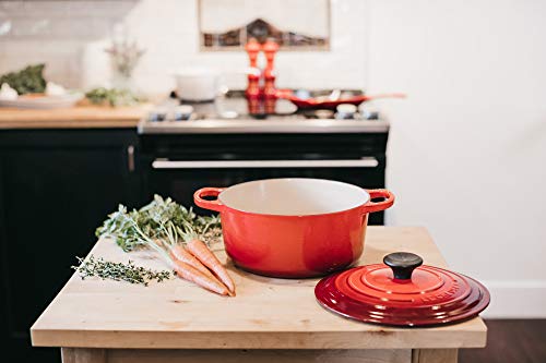 Le Creuset Enameled Cast Iron Signature Round Dutch Oven, 5.5 qt., Cerise K9543