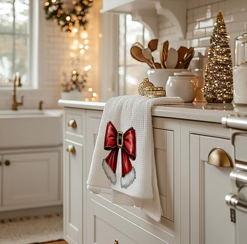 Christmas Tree Kitchen Towels - Neutral Christmas Hand Towels, 16 x 24 Inch V47794