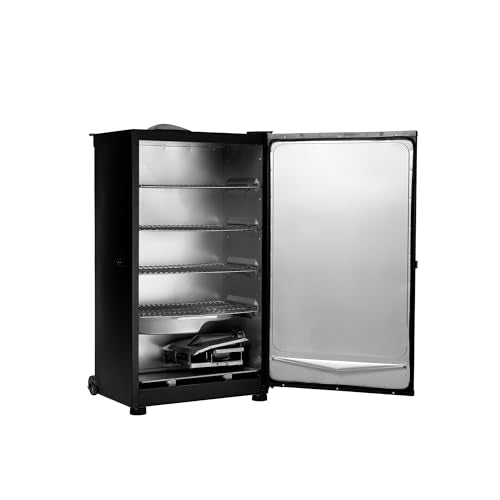 Masterbuilt 30-inch Digital Electric Vertical BBQ Smoker with Side Wood Chip Loader, Black A570