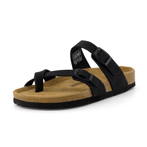 CUSHIONAIRE Women's Luna Cork Footbed Sandal I795