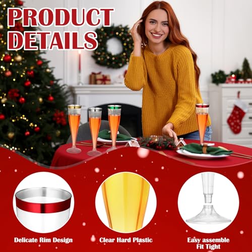 36 Pcs Plastic Champagne Flutes 4.5 oz Clear Toasting Glasses for Party V61372