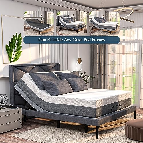 Adjustable Bed Base with Massage, Queen Size, Wireless Remote, Zero Gravity U627366