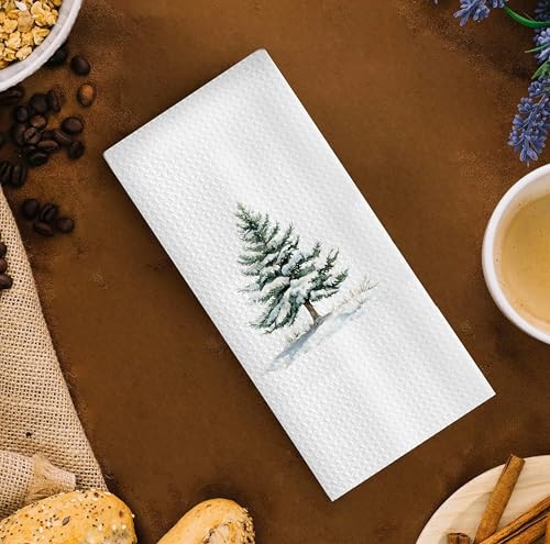 Christmas Tree Kitchen Towels - Neutral Christmas Hand Towels, 16 x 24 Inch V47794