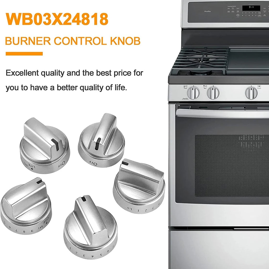 5 Pack WB03X24818 Gas Stove Knob Replacement for GE Z262