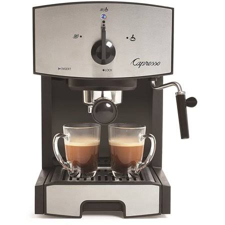 Capresso 117.05 Stainless Steel Pump Espresso and Cappuccino Machine EC50, Black/Stainless, Fast and Consistent: 15 Bar Pump Sta