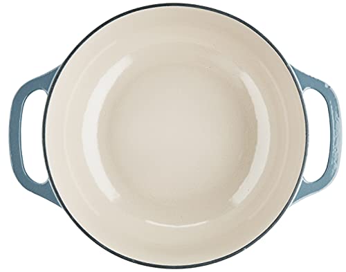 Lodge 6 Quart Enameled Cast Iron Dutch Oven with Lid, Indigo A835868
