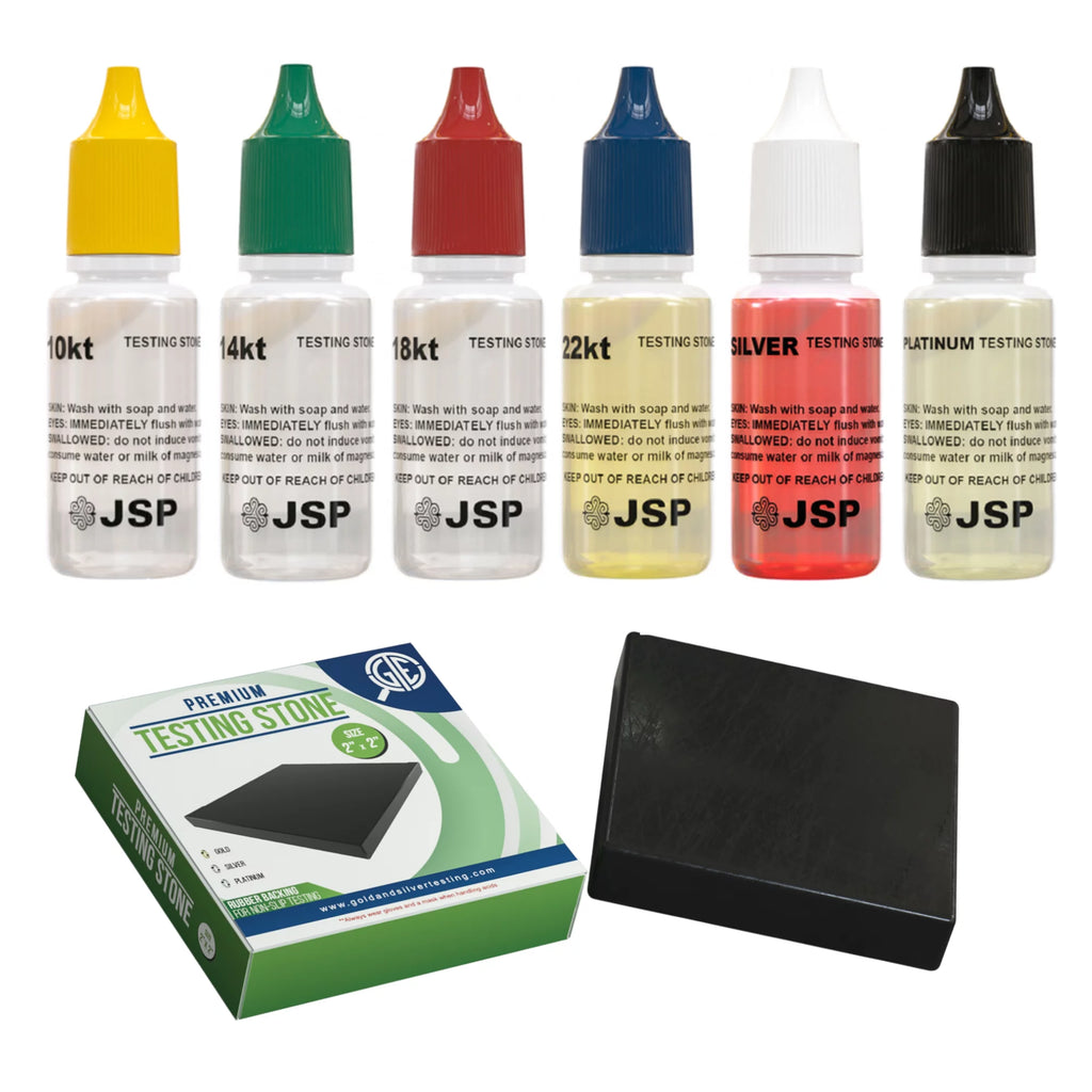 Gold and Silver Jewelry Test Kit with Storage Box E645727
