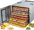 durable Septree Food Dehydrator for Jerky  Meat  Fruit  Beef  Herbs  and Pet Food  10 Trays Stainless Steel Commercial Dryer Machine  1000W  Adjustable Timer  Digital Temperature Control