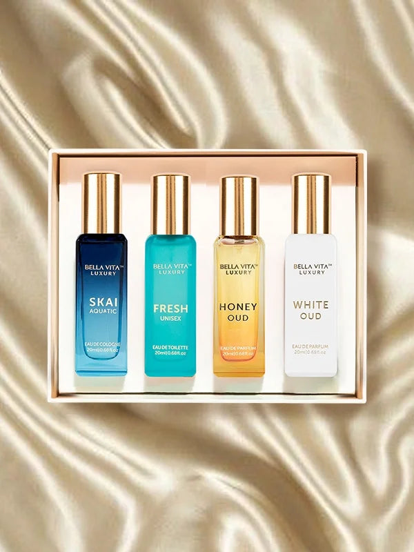 Bella Vita Organic Unisex Luxury Perfume Gift Set 4x20ml Eau De Parfum Z612