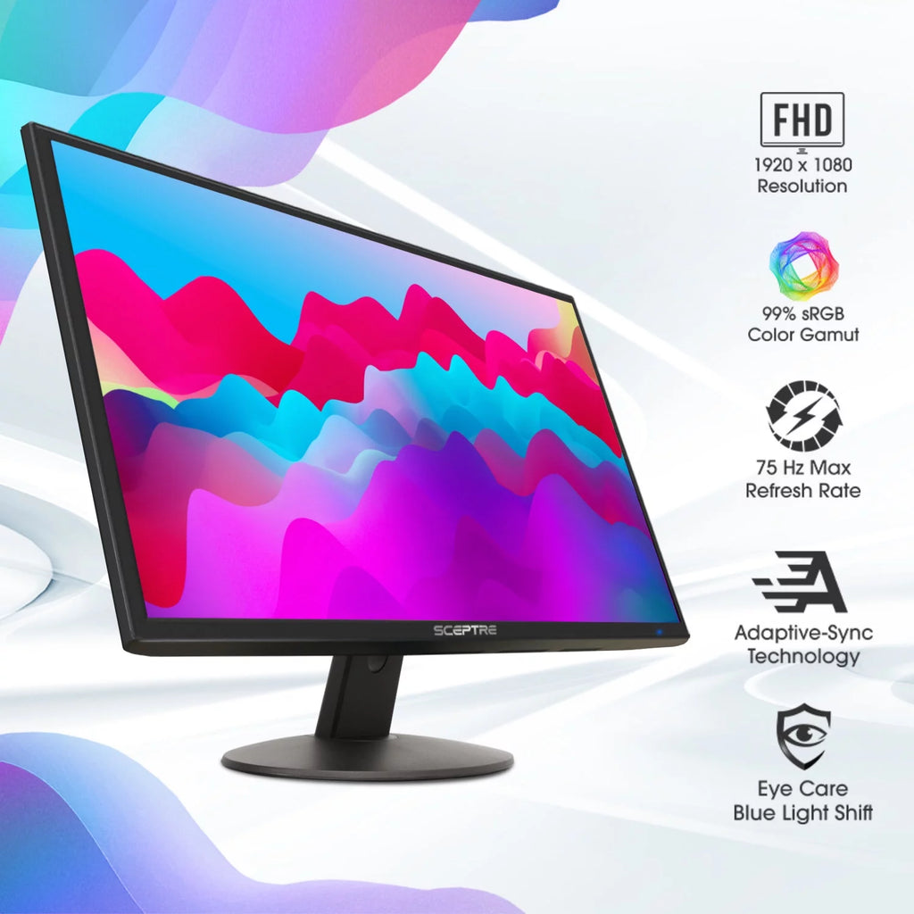Sceptre 22 inch 75Hz 1080P LED Monitor with HDMI, VGA, Built-in Speakers G316197
