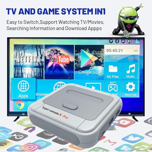 Kinhank Super Console X Pro Retro Game Console with 2 Wireless Controllers M563