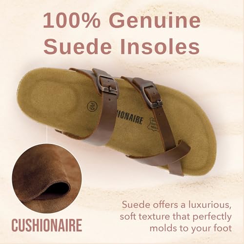 CUSHIONAIRE Women's Luna Cork Footbed Sandal I795