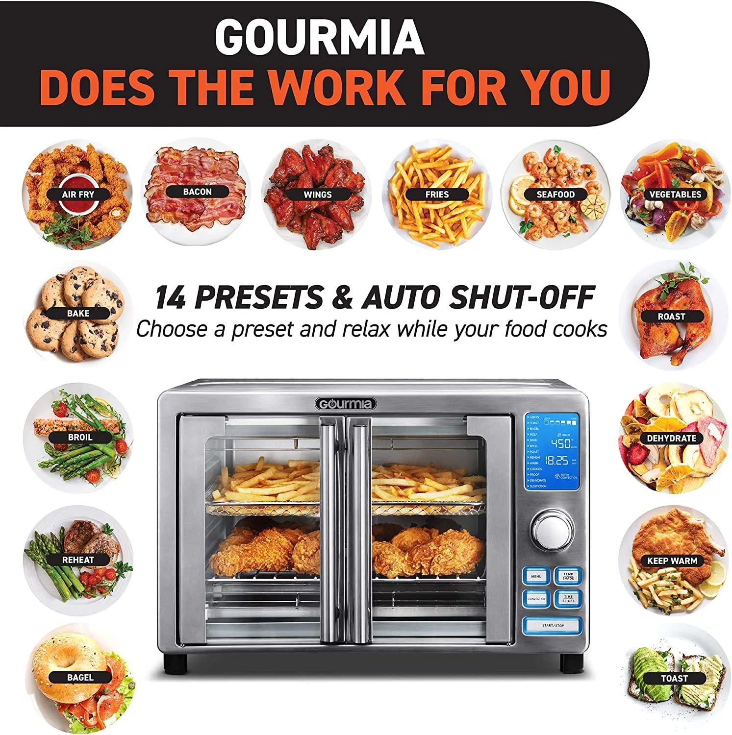 Gourmia GTF7520 Toast Oven Air Fryer J118