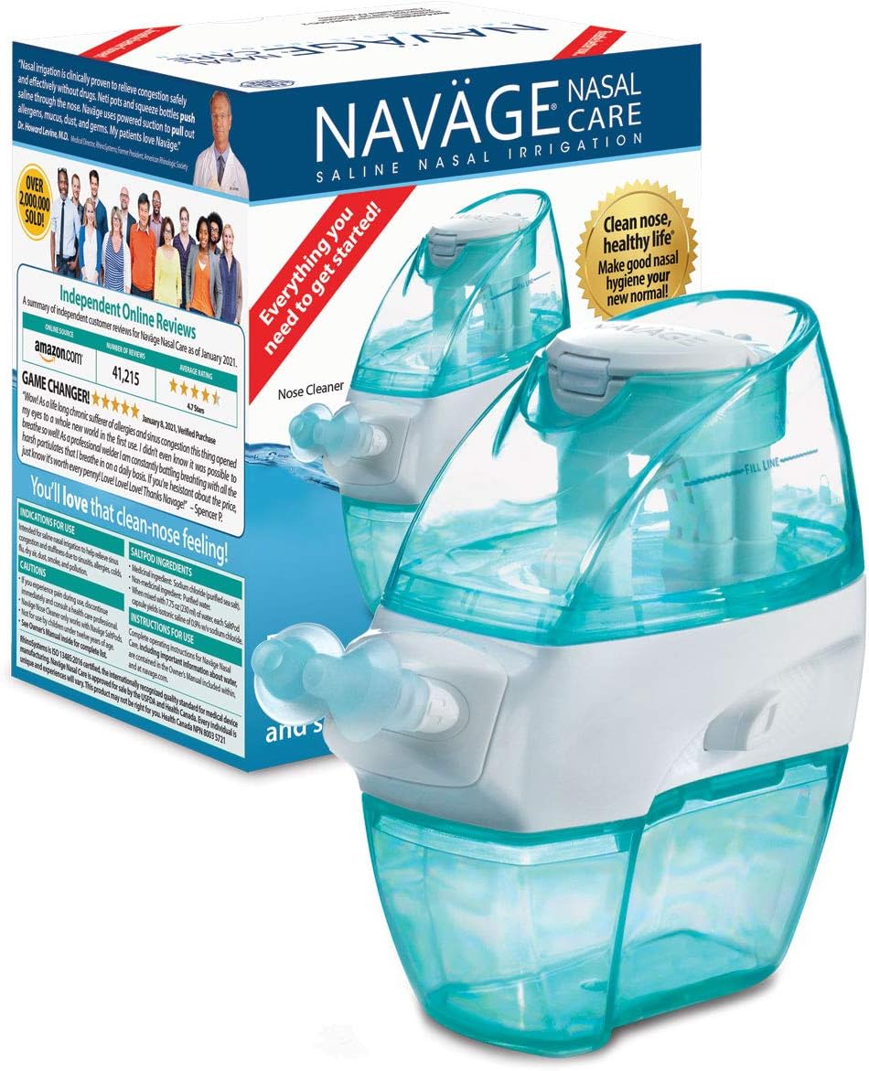 Navage Nasal Care Spa Bundle with 20 SaltPods, SaltPod Cube, and Eucalyptus 2-Pack N6741