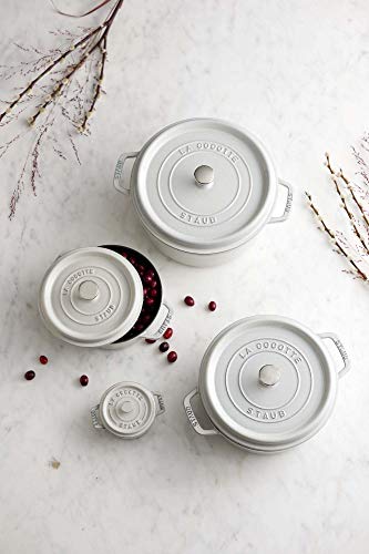 STAUB Cast Iron Dutch Oven 5.5-qt Round Cocotte, Black Matte P4487
