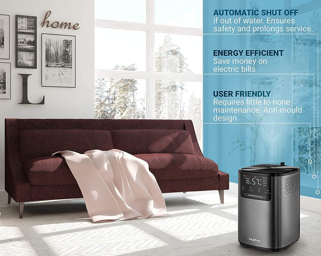 Hupro Premium Humidifier for Large Room Home Bedroom 4L, Top Fill Cool & Warm Air Ultrasonic X467