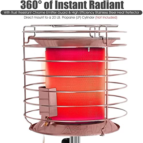 S AFSTAR 35,000-42,000 BTU Tank Top Propane Heater, Portable with Safety Shut-off G686480