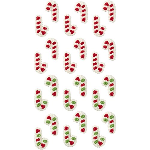 Wilton Mini Candy Cane Edible Cupcake Toppers J776577