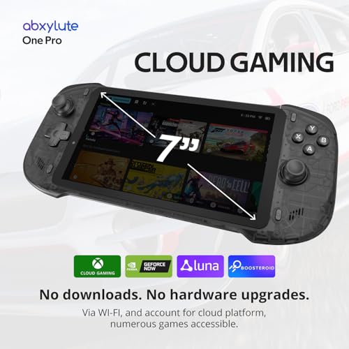 OnePro Cloud Handheld Portable Gaming Console for Xbox, GeForce NOW, PlayStation, PC - 7" 1080P Touchscreen, 64G U939025