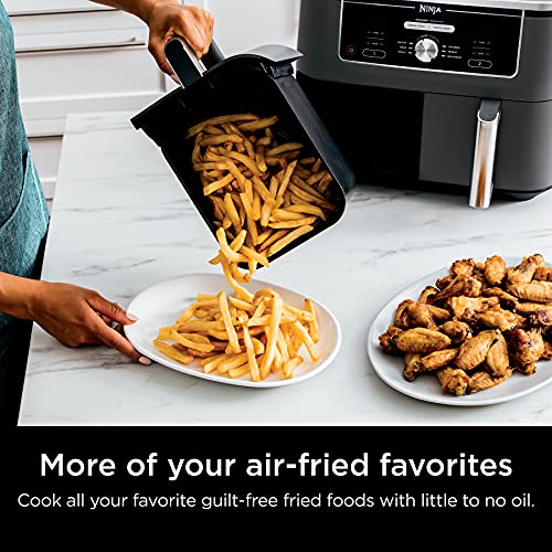 Ninja DZ401 Foodi 10 Quart DualZone XL 2-Basket Air Fryer, Grey L260