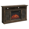 Sauder TV Stand Electric Fireplace in Carbon Oak - 426164