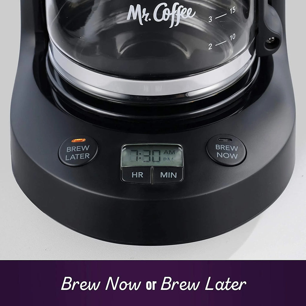 Mr. Coffee 5 Cup Programmable Mini Coffee Maker, Black S840
