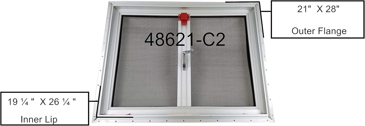 Heng's 48621-C2-ES RV Roof Escape Hatch Cut-Out 19 1/4 x 26 1/4 K591480