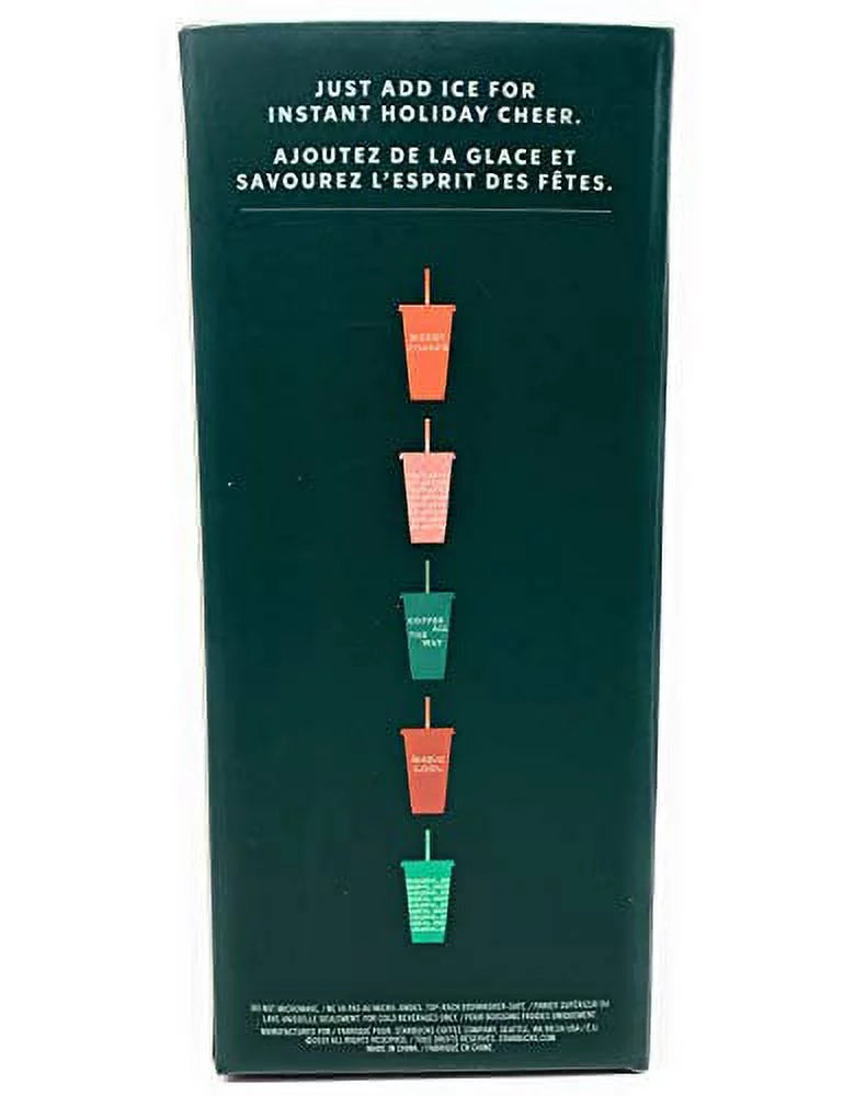 Starbucks Reusable Cold Cups with Lids & Straws 5 Pack 24 oz Tumbler L6313