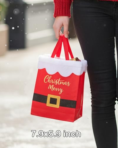Christmas Gift Bags Assorted Sizes 12PC with Handles, Heavy Duty Non-Woven T61434