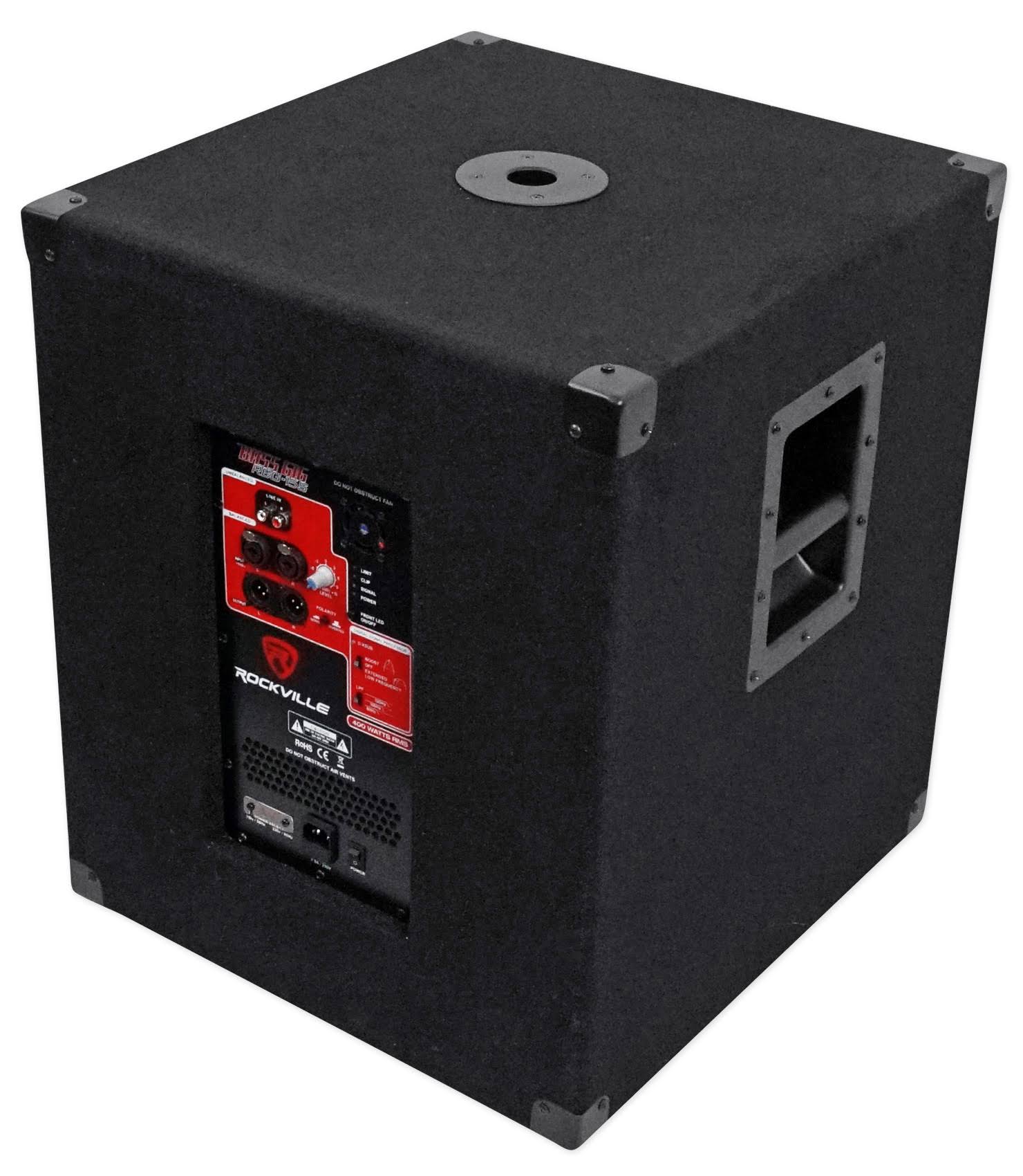Rockville RBG15S 15x22 1600W Active Powered PA Subwoofer with Steel Casters R683031