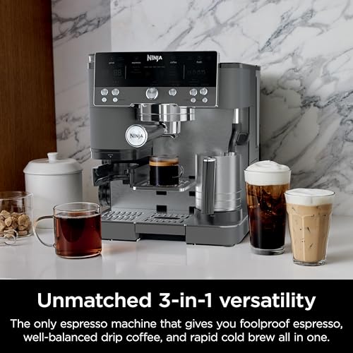 Ninja Luxe Café Premier Series Espresso Machine and Drip Coffee Maker, Stainless Steel T553