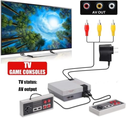 Biloxi 620 Retro Game Console, 8-Bit Mini Console with 620 Games and 2 Controllers Y17136