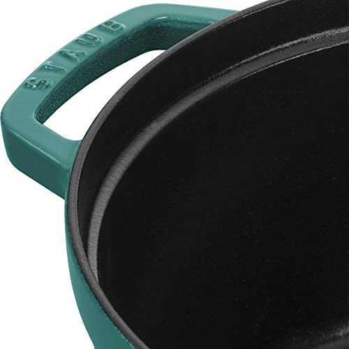 STAUB Cast Iron Dutch Oven 5.5-qt Round Cocotte, Black Matte P4487