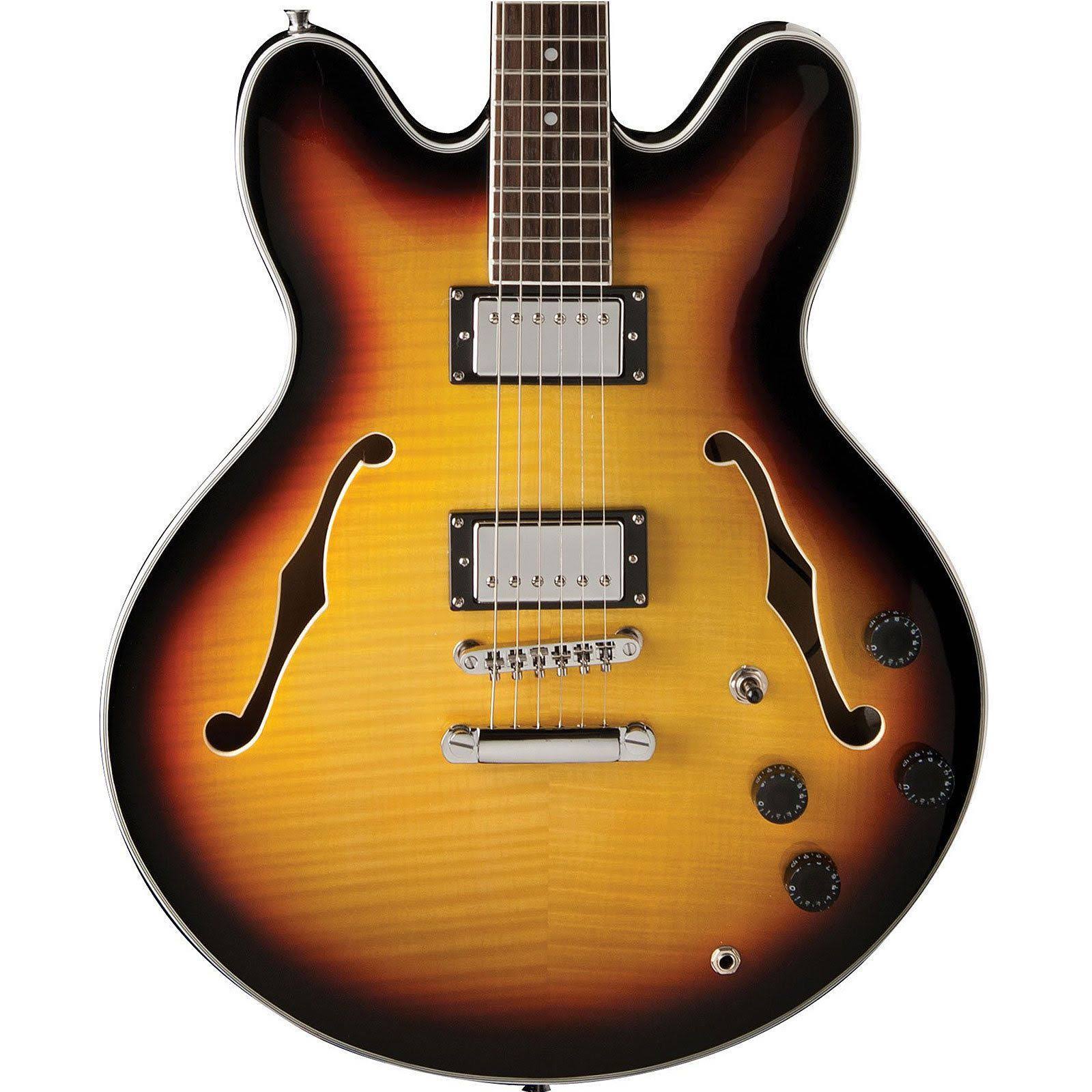 Oscar Schmidt OE30TS Semi Hollowbody Electric Guitar Sunburst V302