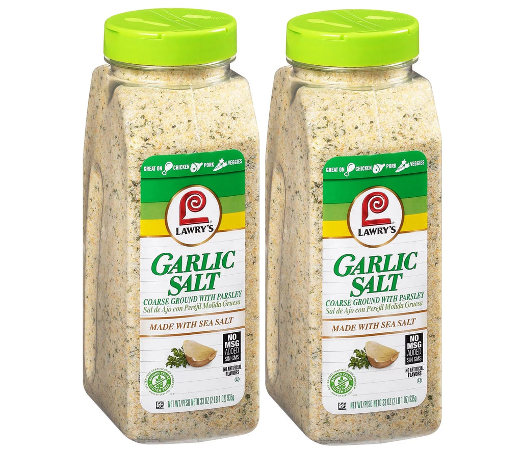Lawry's Coarse Ground Garlic Salt with Parsley, 2 Pack, 33 oz W45294