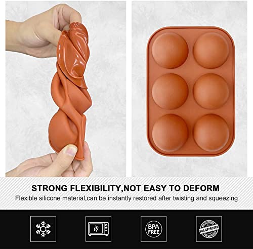 Silicone Mold for Baking, Half Sphere Chocolate Cake Jelly Mold (2 Packs) L40364