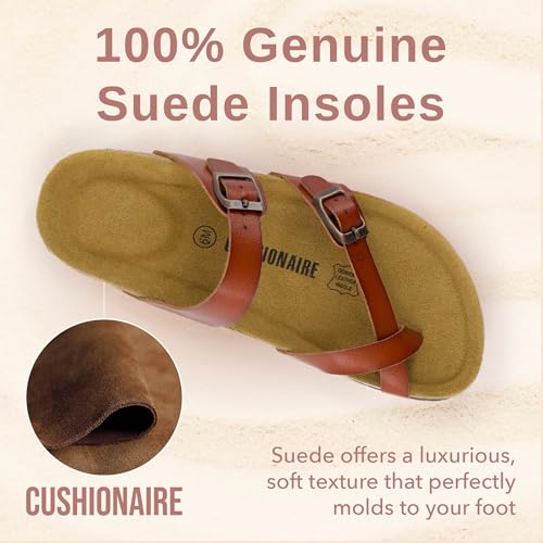 CUSHIONAIRE Women's Luna Cork Footbed Sandal I795