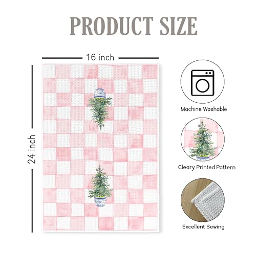 Christmas Tree Kitchen Towels - Neutral Christmas Hand Towels, 16 x 24 Inch V47794
