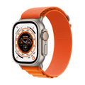 Apple Watch Ultra [GPS + Cellular 49mm] Smart Watch w/Rugged Titanium Case & Orange Alpine Loop Small.