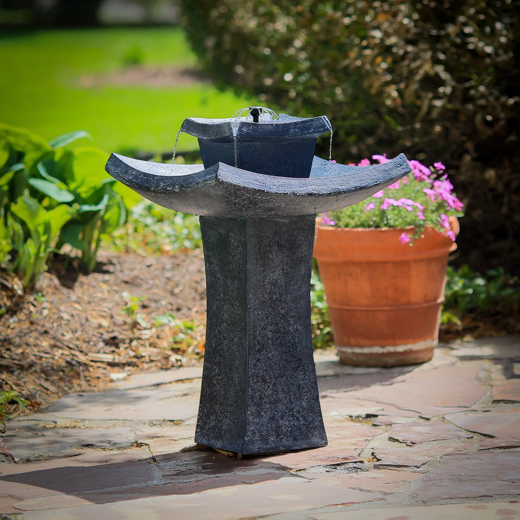 Smart Solar 34252RM1 Mahayana 2-Tier Solar Fountain Iron P229906