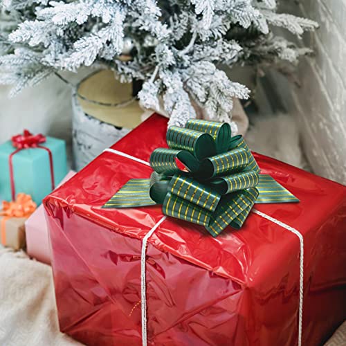 Christmas Gift Wrap Bows, 24 Pcs Foil Pull Bows with Ribbon L932