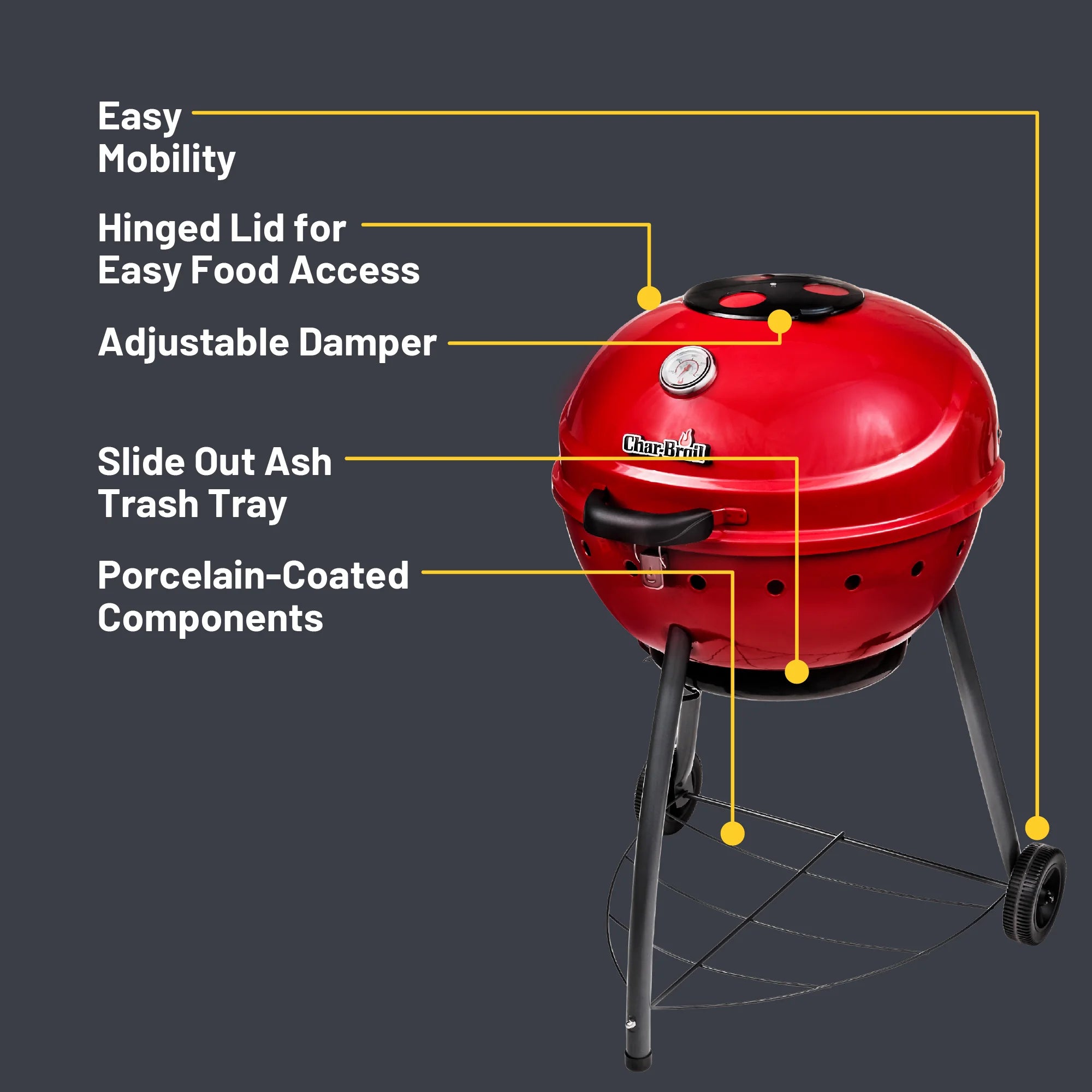 Char-Broil Kettleman® TRU-Infrared™ Charcoal Grill H590983
