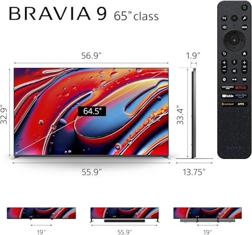 Sony 65 Inch BRAVIA 9 Mini LED QLED 4K Smart Google TV (K-65XR90) U24132