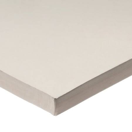 FDA Silicone Rubber Sheet, 12x22L x 36x22W x 1/2x22 Thick, 50A, White