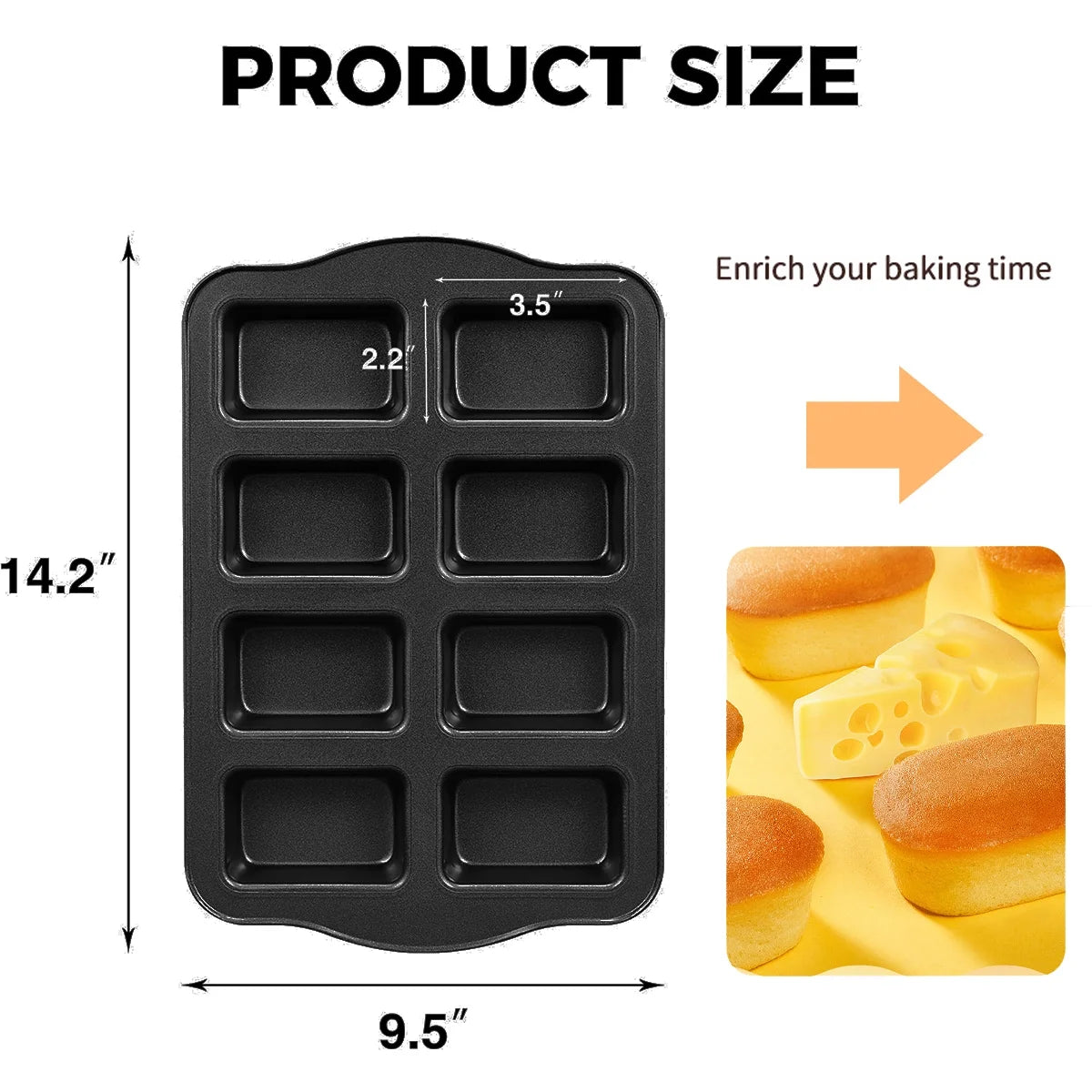 Mini Loaf Pan Non-Stick Heavy Duty for Baking B85598
