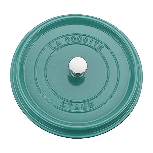STAUB Cast Iron Dutch Oven 5.5-qt Round Cocotte, Black Matte P4487