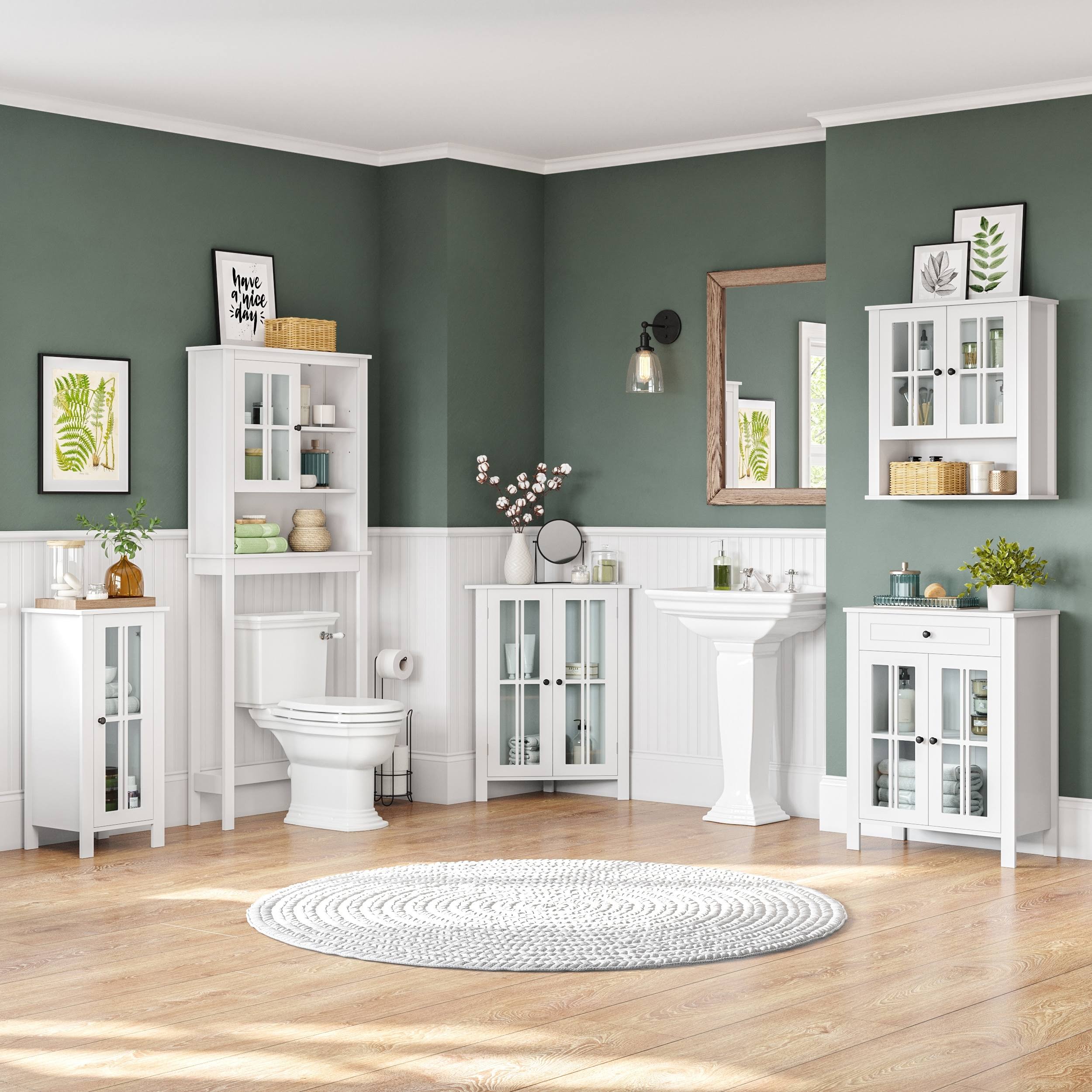Riverridge Home Danbury Two Door Floor Cabinet White Q8047