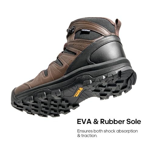 NORTIV 8 Men's Mid Hiking Boots Waterproof Outdoor Trekking Shoes C306805