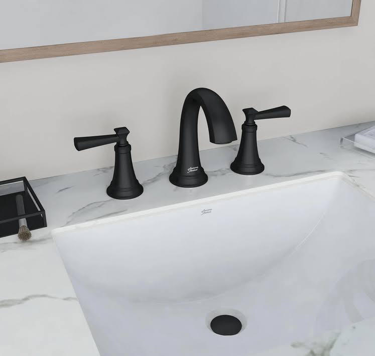 American Standard Rumson 8 in Widespread 2-Handle Bathroom Faucet Matte Black G847