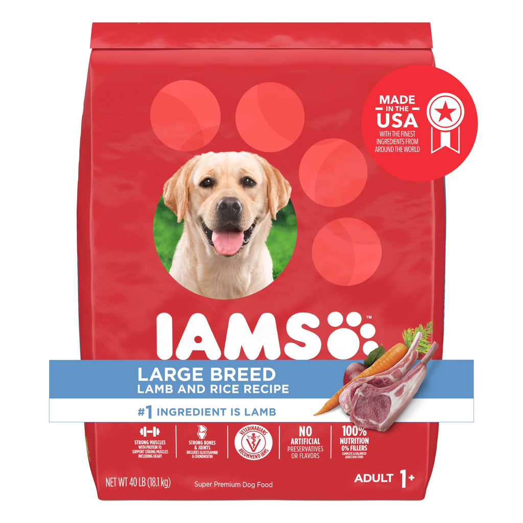 Iams Lamb & Rice Dry Dog Food for Large Breed Adult, 40 lb. Bag O1209